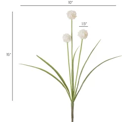 Artificial white allium flower bouquet, 21