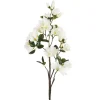 Artificial white azalea flower spray, 38″
