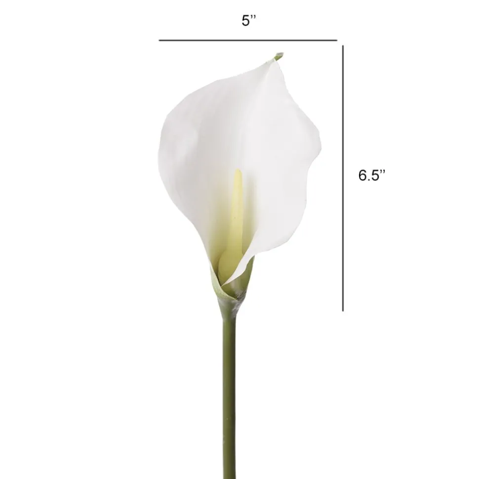 Artificial white calla lily flower, 30"