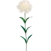 Artificial white carnation flower, 25"