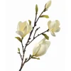 Artificial white saucer magnolia flower, 34"