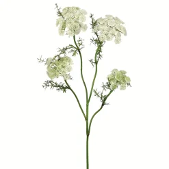 Artificial white wild dill flower, 33"
