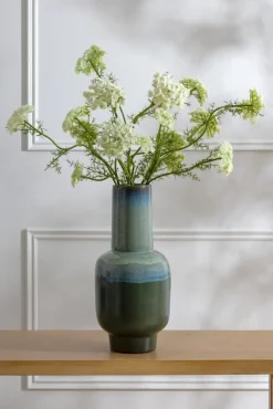 Artificial white wild dill flower, 33"