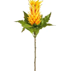 Artificial yellow bromeliad flower, 30"