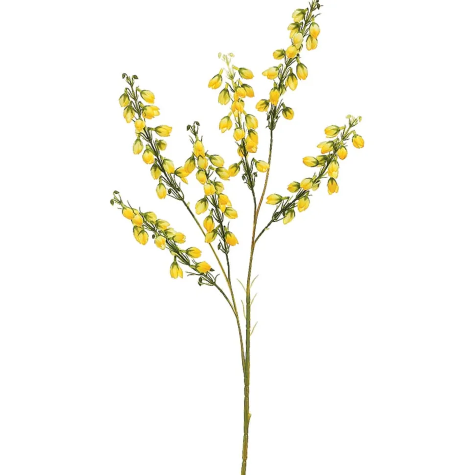 Artificial yellow coral bell flower spray, 27"