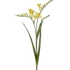 Artificial yellow freesia flower, 32"