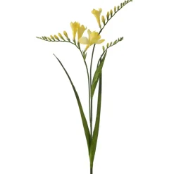 Artificial yellow freesia flower, 32"