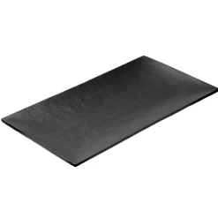 Assiette décorative noire en aluminium, 1 x 12″