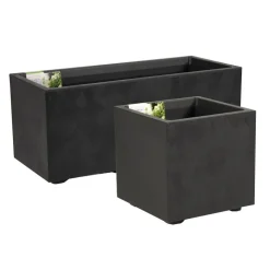 Bac à fleurs noir en polystyrène