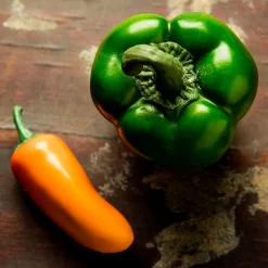 Bag of 8 artificial mixed peppers, 9 x 7