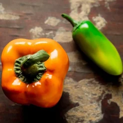 Bag of 8 artificial mixed peppers, 9 x 7