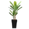 Bananier artificiel en pot extérieur, 92 x 35″