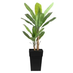 Bananier artificiel en pot extérieur, 92 x 35″