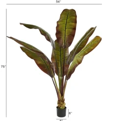 Bananier rouge artificiel, 75″