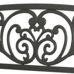 Banc de jardin en fer anthracite, 34 x 50″