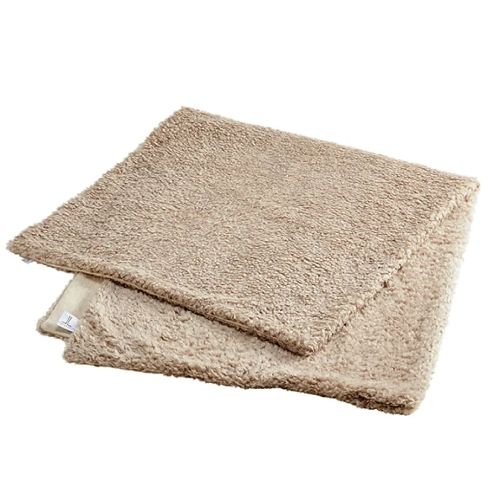 Beige Faux Fur Throw