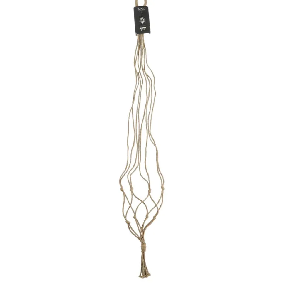 Beige planter holder rope