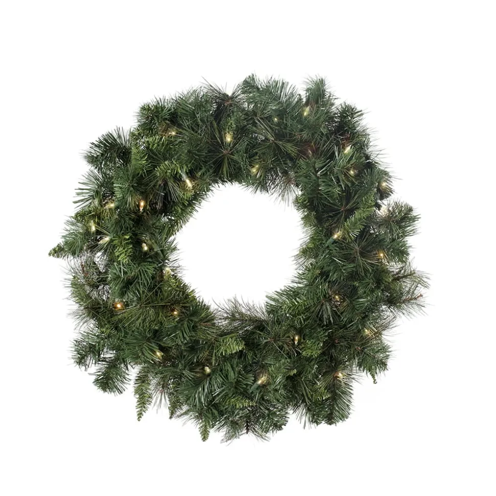 Belgium deluxe pre-lit Christmas wreath, 50 LEDs, 30″