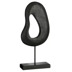Black abstract decoration in 100% FSC-certified wood, 14,5"