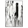 Black and white buildings wall art, 32 x 47″