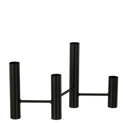 Black 4-branch candlestick, 6,5 x 11,5"