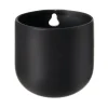 Black ceramic wall pot