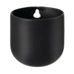 Black ceramic wall pot