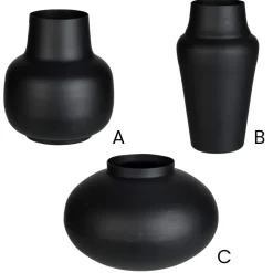 Black colored iron flower vase