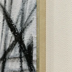 Black design rectangular wall art, 32 x 79″