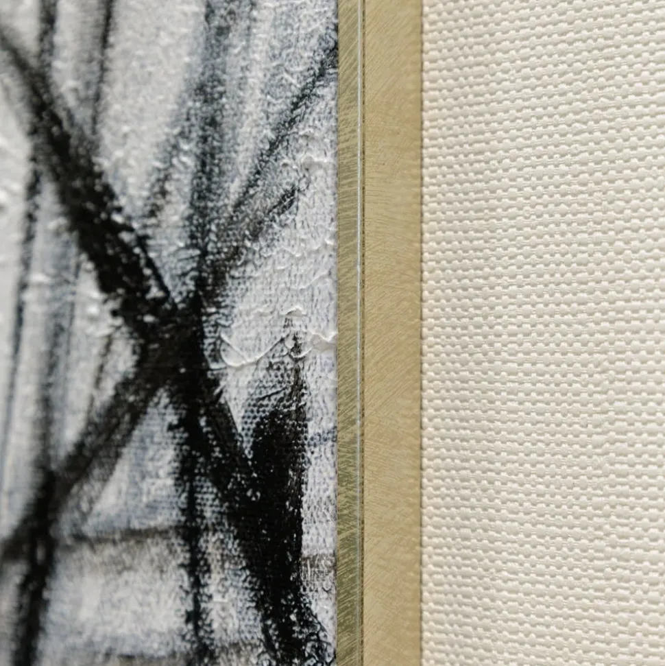 Black design rectangular wall art, 32 x 79″