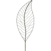 Black iron outdoor decorative leaf, 72 x 15,5"