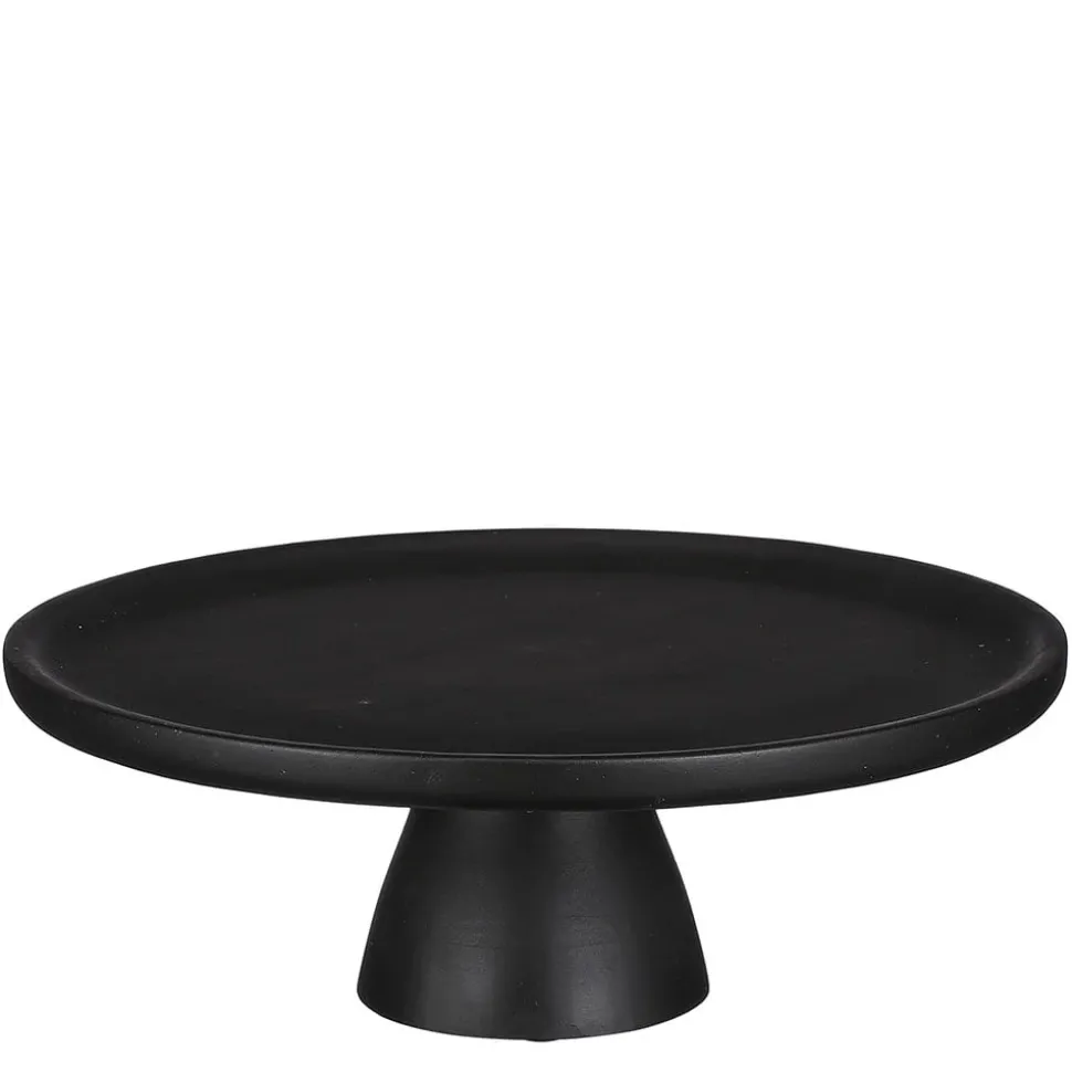 Black mango wood cake tray, 4 x 12"