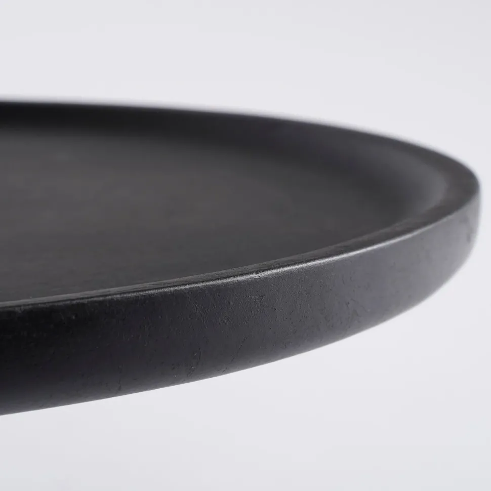 Black mango wood cake tray, 4 x 12"