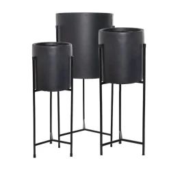 Black metal plant stand
