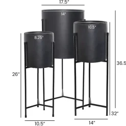 Black metal plant stand