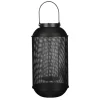 Black openwork metal tabletop lantern, 16 x 8"
