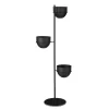 Black plant holder stand with pots, 55 x 16"