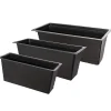 Black plastic insert for flower box