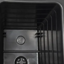 Black plastic insert for flower box