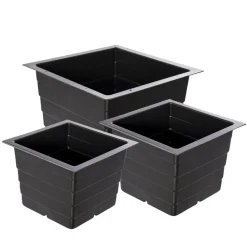 Black square plastic insert