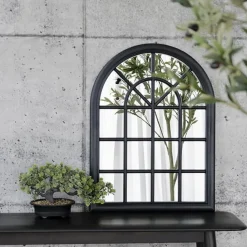 Black window mirror, 24 x 17,5″