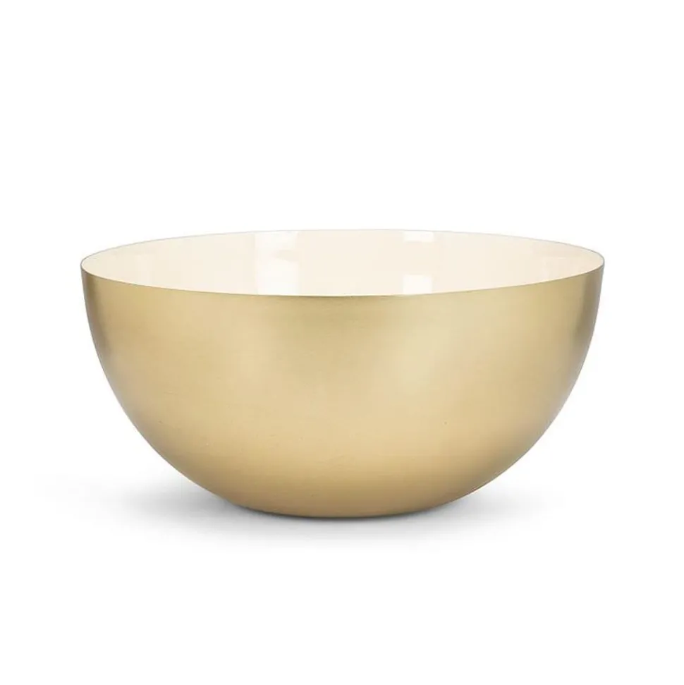 Bol décoratif or avec intérieur crème, 10&Prime;