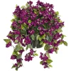 Bougainvillier mauve en pot de culture noir, 28 x 20″
