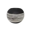 Bougeoir en céramique noire et blanche, 5,5 x 5.5&Prime;