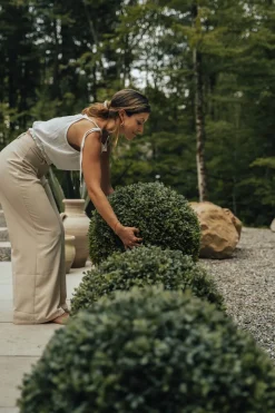 Boule de buis anglais artificiel extérieur, 24″