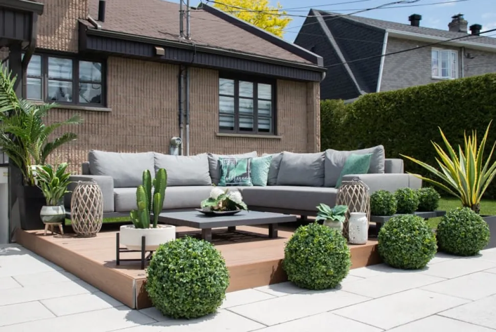 Boule de buis anglais artificiel extérieur, 17″