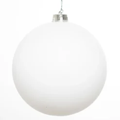 Boules de Noël blanches fini mat, 6″