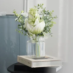 Bouquet d’eucalyptus artificiel, 13″