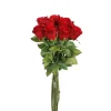 Bouquet of 12 artificial red roses