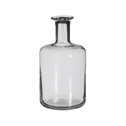 Bouteille transparente en verre, 12 x 6,5″